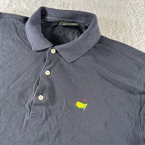 Masters Collection Golf Polo Shirt Collared Black Augusta National Large Clean‎